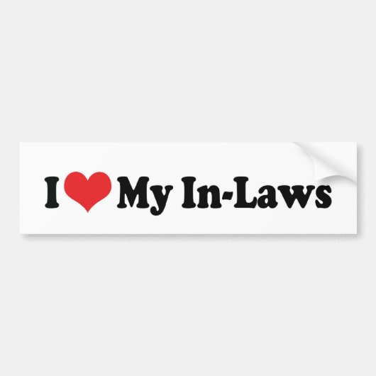 Ik hou van mijn schoonfamilie bumpersticker (Voorkant)
