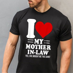 Ik hou van mijn schoonmoeder Funny Son In-Law Love T-shirt