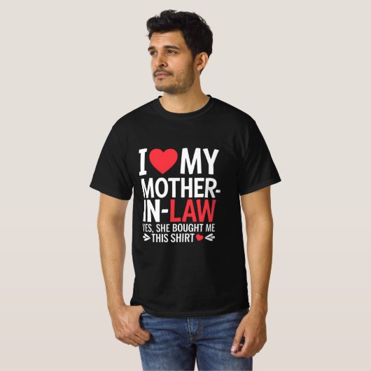 Ik hou van mijn schoonmoeder t-shirt (Voorkant volledig)