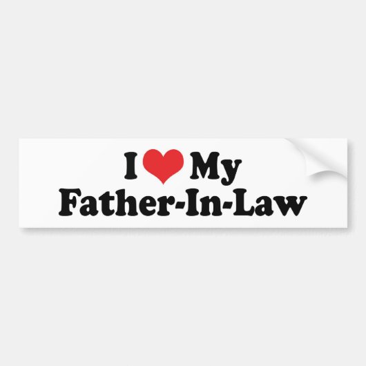 Ik hou van mijn schoonvader bumpersticker (Voorkant)