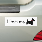 Ik hou van mijn Schotse Bumpersticker (Op auto)