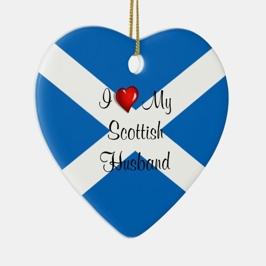 Ik hou van mijn Schotse man Keramisch Ornament (Rechts)
