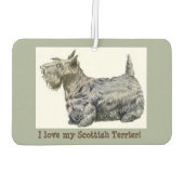 Ik hou van mijn Schotse terriër! Auto Luchtverfris Luchtverfrisser (Achterkant)
