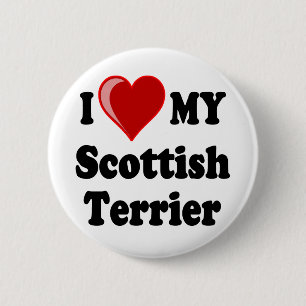 Ik hou van mijn Schotse terrier Dog Gifts Ronde Button 5,7 Cm