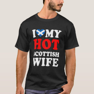 Ik hou van Mijn Schotse vrouw Funny Husband Gift T-shirt