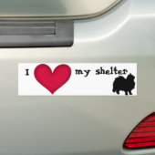 Ik hou van mijn schuilkat bumpersticker (Op auto)