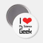 Ik hou van mijn science geek magneet (Voorkant / Achterkant)