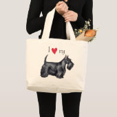 Ik hou van mijn Scottie Grote Tote Bag (Voorkant (product))