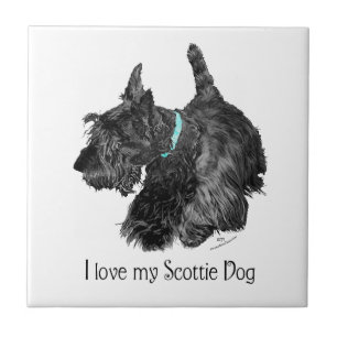 Ik hou van mijn Scottie-hond Tegeltje