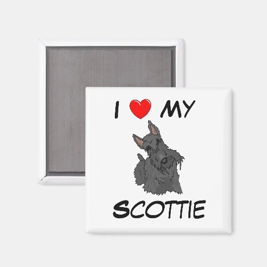 Ik hou van mijn Scottie Magnet (Voorkant / Achterkant)
