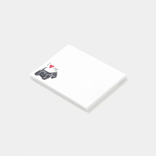Ik hou van mijn Scottie Post-it® Notes (Schuin)