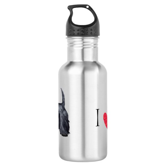 Ik hou van mijn Scottie Waterfles (Achterkant)