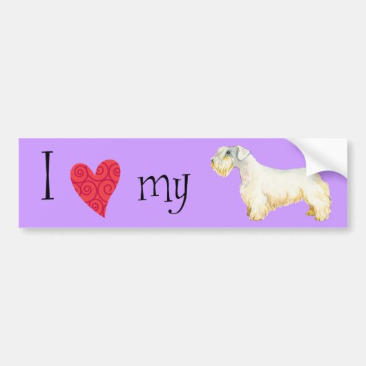 Ik hou van mijn Sealyham Terrier Bumpersticker (Voorkant)