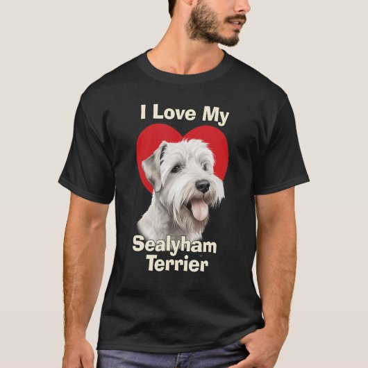 Ik hou van mijn Sealyham Terrier Puppy Dog T-shirt (Voorkant)