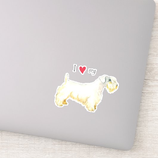 Ik hou van mijn Sealyham Terrier Vinyl Sticker (Detail)