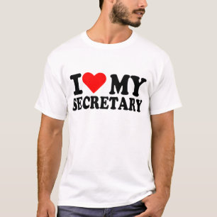 Ik hou van mijn secretaresse t-shirt