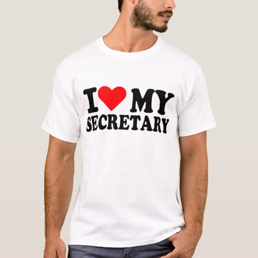 Ik hou van mijn secretaresse t-shirt (Voorkant)