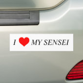 Ik hou van mijn Sensei Bumpersticker (Op auto)