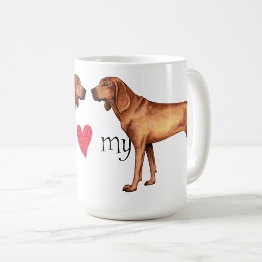 Ik hou van mijn sequbone Coonhound Koffiemok (Voorkant rechts)