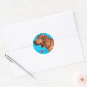 Ik hou van mijn sequbone Coonhound Ronde Sticker (Envelop)
