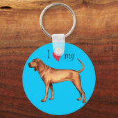 Ik hou van mijn sequbone Coonhound Sleutelhanger (Voorkant)