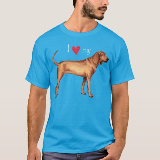 Ik hou van mijn sequbone Coonhound T-shirt (Voorkant)