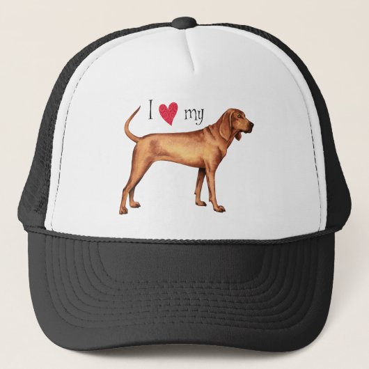 Ik hou van mijn sequbone Coonhound Trucker Pet (Voorkant)