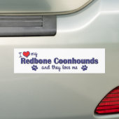 Ik hou van mijn sequoivalen (meerdere honden) bumpersticker (Op auto)