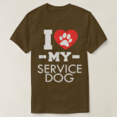 Ik hou van mijn service Dog T-shirt (Design voorkant)