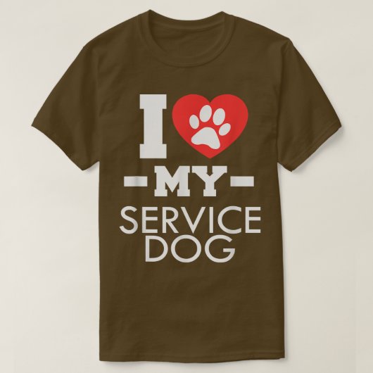 Ik hou van mijn service Dog T-shirt (Design voorkant)