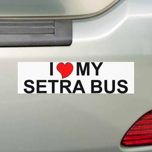 Ik hou van mijn Setra bus Bumpersticker (Op auto)