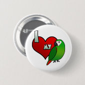 Ik hou van mijn Severe Macaw Button (Voorkant /achterkant)