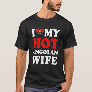 Ik hou van mijn sexy Angolese vrouw Funny Husband T-shirt