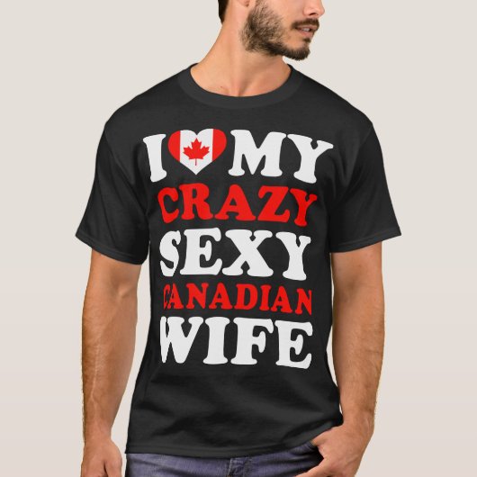 Ik hou van Mijn Sexy Canadese vrouw T-shirt (Voorkant)