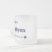 Ik hou van mijn sfonynx (mannenkat) matglas koffiemok (Voorkant links)
