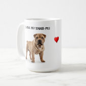 Ik hou van mijn Shar-Pei Koffiemok (Voorkant links)