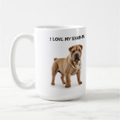 Ik hou van mijn Shar-Pei Koffiemok (Links)