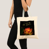 Ik hou van mijn SHE SHED!!! Lotus Canvas tas (Voorkant (product))