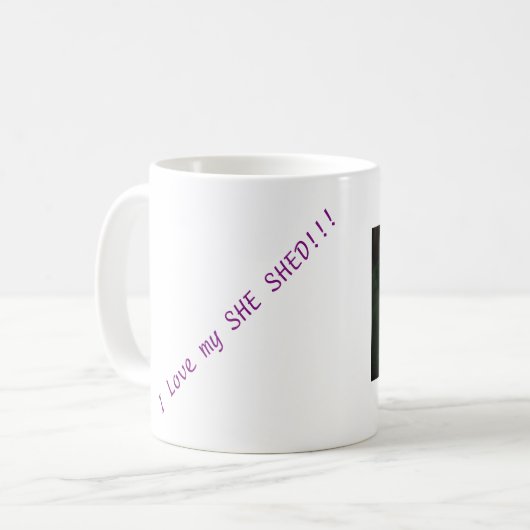 Ik hou van mijn SHE SHED!!! mok (Voorkant links)