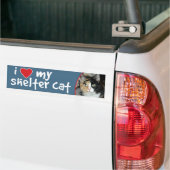 Ik hou van mijn Shelter Cat Calico Bumpersticker/D Bumpersticker (Op Truck)