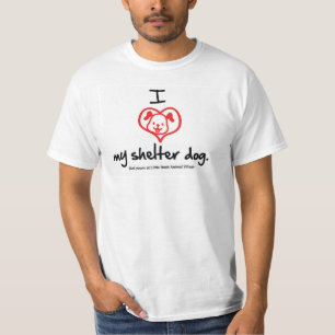 Ik hou van mijn Shelter Dog T-shirt