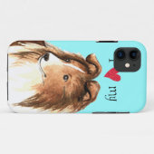 Ik hou van mijn Sheltie Case-Mate iPhone Case (Achterkant (horizontaal))