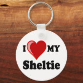 Ik hou van mijn Sheltie Dog Sleutelhanger (Voorkant)
