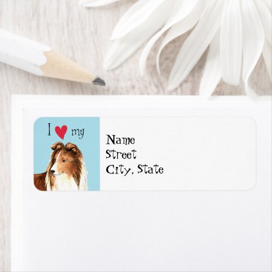 Ik hou van mijn Sheltie Etiket (Insitu)