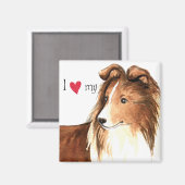 Ik hou van mijn Sheltie Magneet (Voorkant / Achterkant)
