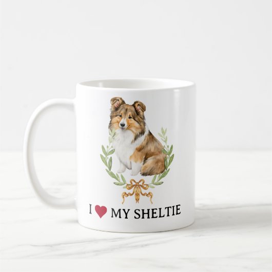 Ik hou van mijn Sheltie | Shetland Sheepdog Koffiemok (Links)