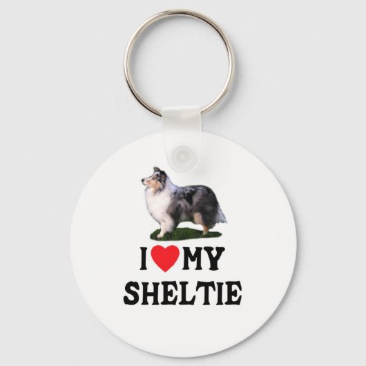 Ik hou van mijn Sheltie Sleutelhanger (Voorkant)
