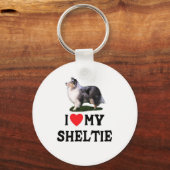 Ik hou van mijn Sheltie Sleutelhanger (Voorkant)