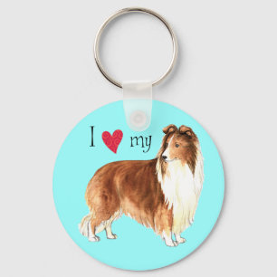 Ik hou van mijn Sheltie Sleutelhanger