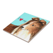 Ik hou van mijn Sheltie Tegeltje (Zijkant)